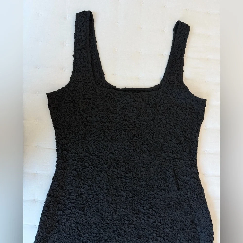 Mara Hoffman XL Sloan Popcorn Dress Black